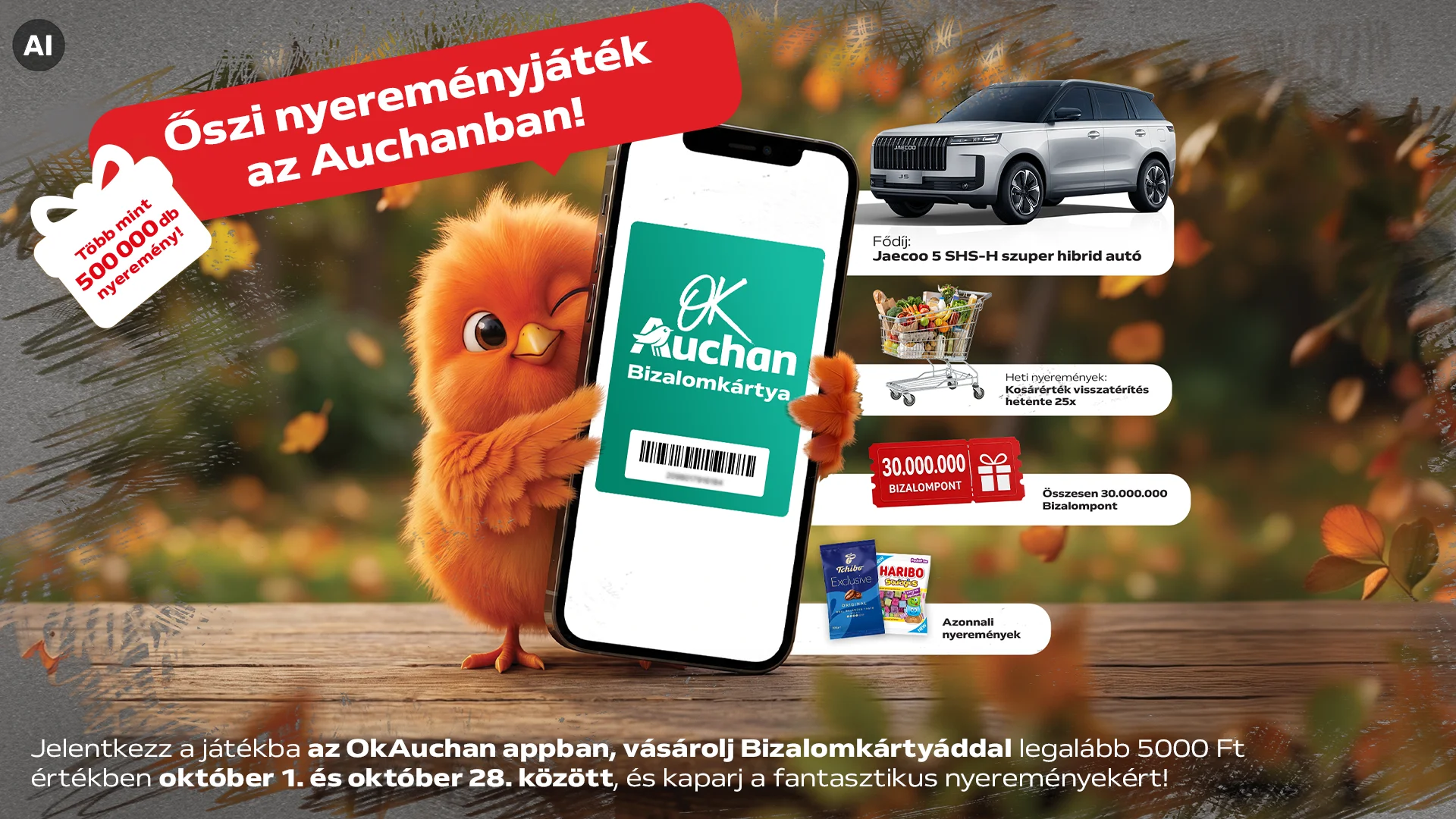 Őszi nyereményjáték az Auchanban