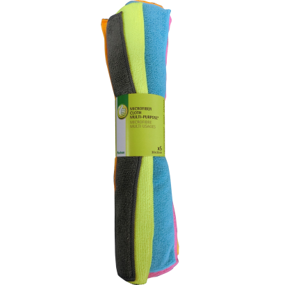 Auchan Kedvenc 5 db-s mikroszálas törlőkendő, 30x35 cm