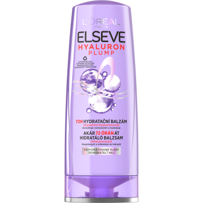 L´oréal Paris Elseve Hyaluron Plump Akár 72 órán át Hidratáló Balzsam Hialuronsavval, 300 Ml