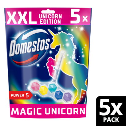 Domestos Power 5 Magic Unicorn Wc-frissítő Blokk 5 X 50 G