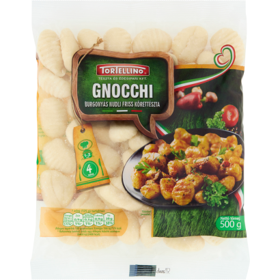 Auchan HU product data sample: Tortellino gnocchi burgonyás nudli friss körettészta 500 g
