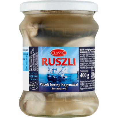 Classic Ruszli Pácolt Hering Hagymával, édesítőszerrel 400 G