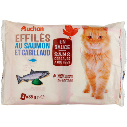 Auchan Kedvenc Macska Alu Gluténmentes Halas 4x85g