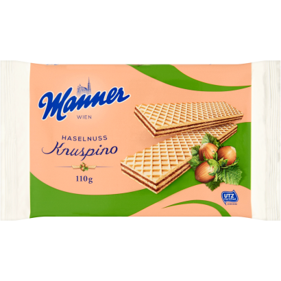 Manner Knuspino Mogyorókrémmel Töltött Ropogós Ostyaszeletek 110 G