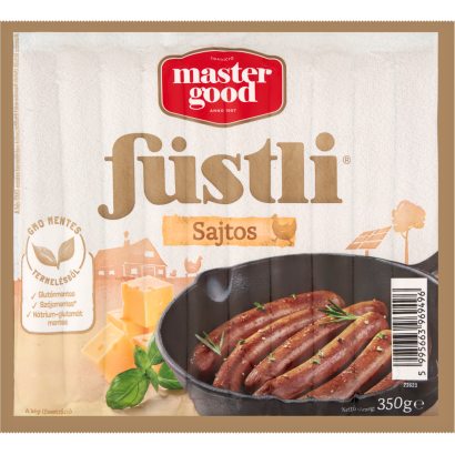 Master Good Füstli Sajtos, Füst ízesítésű Virsli Csirkehúsból 350 G