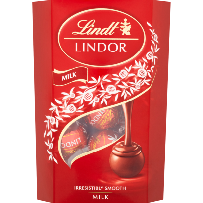 Lindt Lindor Tejcsokoládé Praliné Lágyan Olvadó Töltelékkel 200 G
