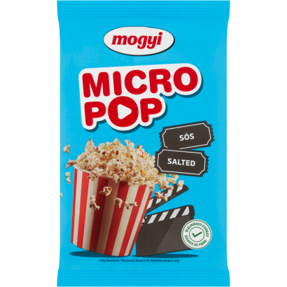 Mogyi Micro Pop Sós, Mikrohullámú Sütőben Elkészíthető Pattogatni Való Kukorica 100 G