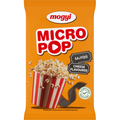 Mogyi Micro Pop Sajtízű, Mikrohullámú Sütőben Elkészíthető Pattogatni Való Kukorica 100 G