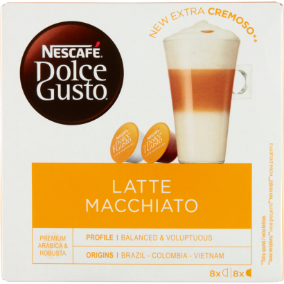 Nescafé Dolce Gusto Latte Macchiato Tejes Kávékapszula Cukorral 16 Db 183,2 G