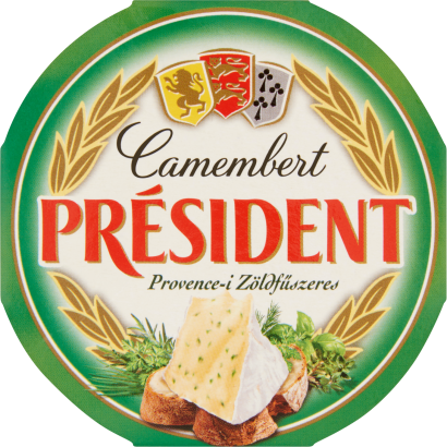 Président Provence-i Zöldfűszeres Camembert 120 G