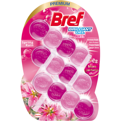 Bref Brilliant Gel Spring Rain Wc Frissítő 3 X 42 G