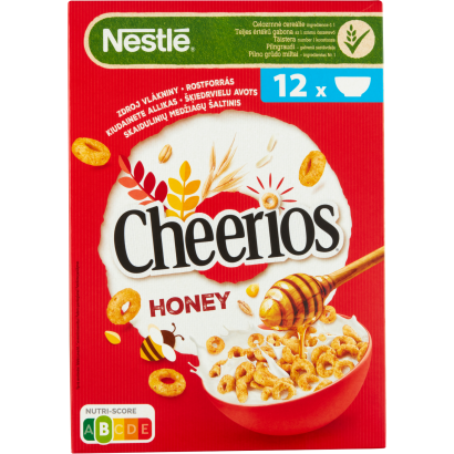 Nestlé Cheerios Mézes, Ropogós Gabonakarika Vitaminokkal és ásványi Anyagokkal 375 G