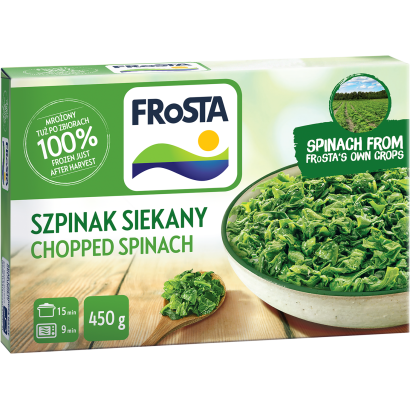 Frosta Gyorsfagyasztott, Blansírozott, Aprított Spenót 450 G