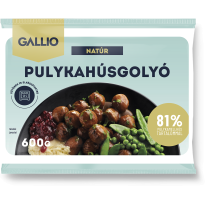 Gallio Gyorsfagyasztott, Natúr Pulykahúsgolyó 600 G