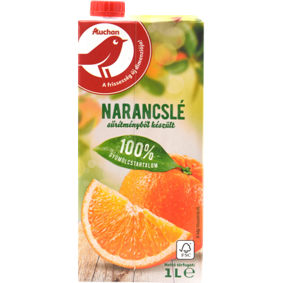 Auchan Kedvenc Narancslé 100% 1 L