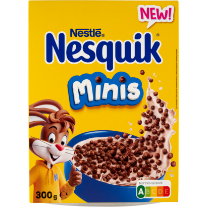 Nestlé Nesquik Minis Kakaós ízű Ropogós Mini Gabonagolyók Vitaminokkal és ásványi Anyagokkal 300 G