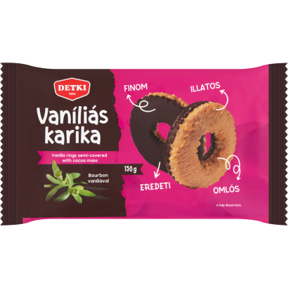 Detki Vaníliás Karika Bourbon Vaníliával 150 G