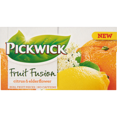 Pickwick Fruit Fusion Gyümölcstea Citrom- és Narancshéjjal és Bodzavirággal ízesítve 20 Filter 40 G