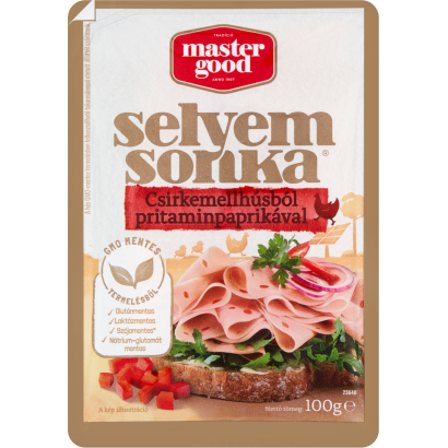 Master Good Szeletelt Selyemsonka Csirkemellhúsból Pritaminpaprikával 100 G