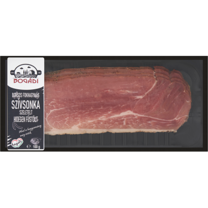 Bogádi Szeletelt Borsos Fokhagymás Hidegen Füstölt Szívsonka 100 G