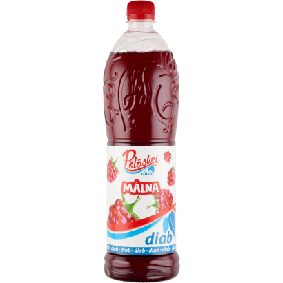 Pölöskei Diab Málna ízű Szörp édesítőszerekkel 1 L