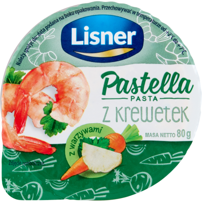 Lisner Pastella Hal Szendvicskrém Garnélarákkal és Főtt Zöldségekkel 80 G