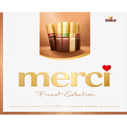 Merci Mousse Selection 4 Habkrémes Csokoládékülönlegesség 210 G