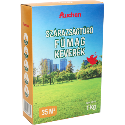 Auchan Kedvenc Szárazságtűrő Fűmagkeverék 1 Kg Doboz