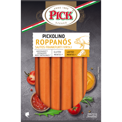 Pick Pickolino Roppanós Sajtos Frankfurti Virsli Sertéshúsból 300 G