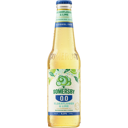 Somersby Elderflower & Lime Alkoholmentes Szénsavas Ital Bodzavirág és Lime ízesítéssel 0,0% 330 Ml