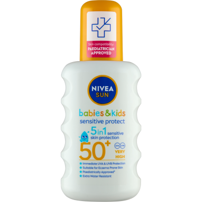Nivea Sun Babies & Kids Sensitive Protect Gyermek Napozó Spray Ff50+ 200 Ml