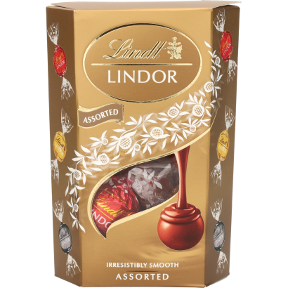 Lindt Lindor Tej -, Fehér és étcsokoládé Lágyan Olvadó Töltelékkel 137 G