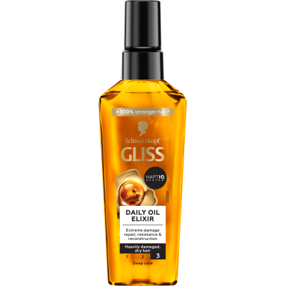 Gliss Daily Oil Elixír Hajolaj, Erősen Sérült, Száraz Hajra 75 Ml