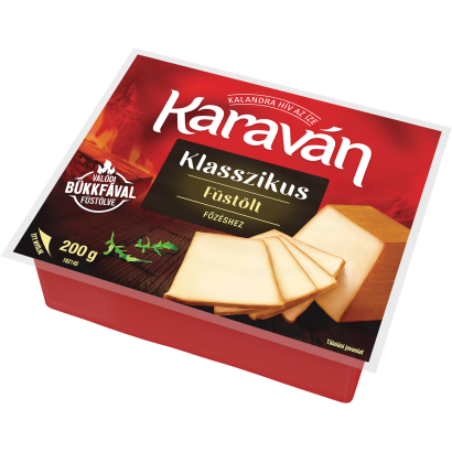 Karaván Klasszikus Natúr Füstölt, Zsíros ömlesztett Sajt 200 G