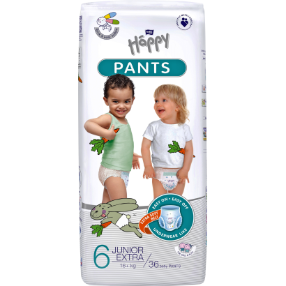 Bella Baby Happy Junior Extra Bugyipelenka Méret: 6, 16+ Kg 36 Db