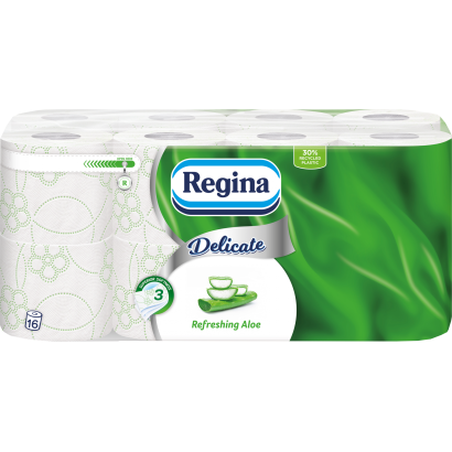 Regina Delicate Refreshing Aloe Toalettpapír 3 Rétegű 16 Tekercs