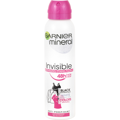 Garnier Mineral Quick Dry Invisible Black White Colors 48 H Floral Touch Spray 150 Ml
