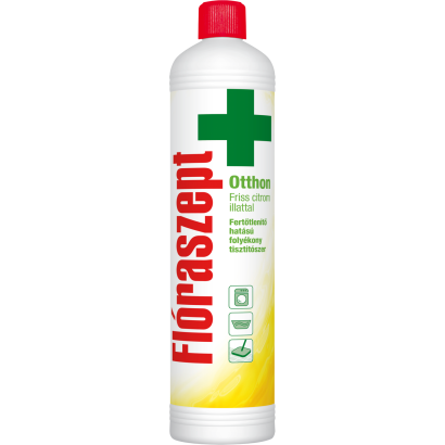 Flóraszept Otthon Fertőtlenítő Hatású Folyékony Tisztítószer Friss Citrom Illattal 1000 Ml