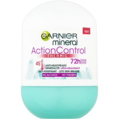 Garnier Mineral Action Control Thermic Akár 72 órás Izzadásgátló Golyós Dezodor 50 Ml