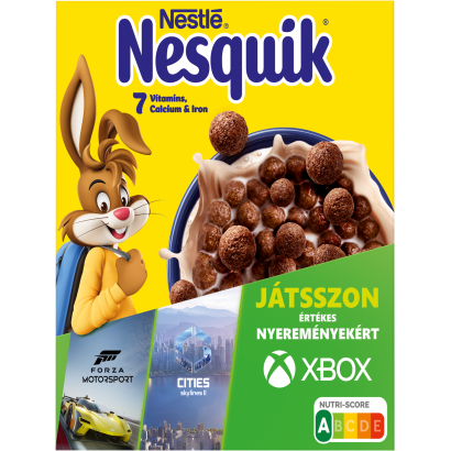 Nestlé Nesquik Kakaós ízű, Ropogós Gabonapehely Vitaminokkal és ásványi Anyagokkal 225 G