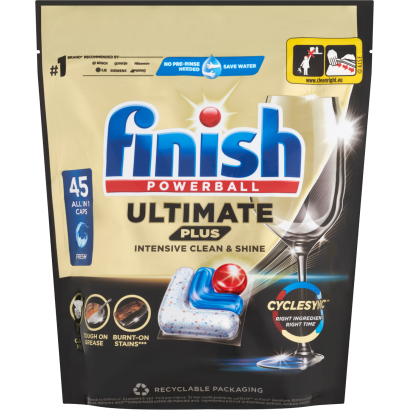 Finish Powerball Ultimate Plus All In 1 Mosogatógép Kapszula 45 Db 549 G