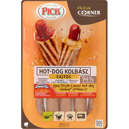 Pick Fresh Corner Sajtos Hot-dog Kolbász 300 G