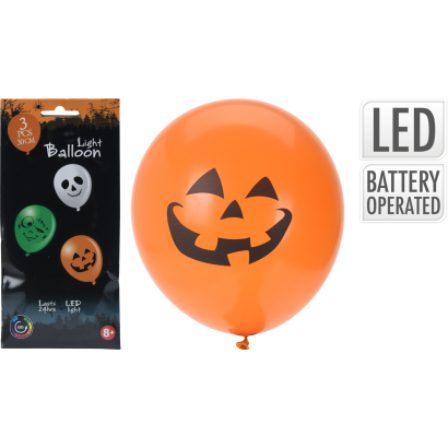 Halloween Led Lufi 30 Cm, 3 Db