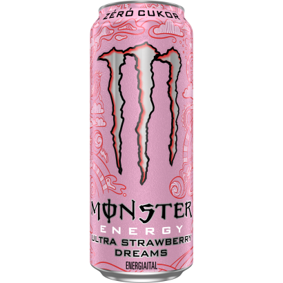 Monster Energy Ultra Strawberry Dreams Szénsavas Eper ízű Ital Koffeinnel 500 Ml