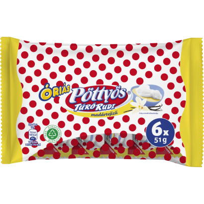 Pöttyös óriás Túró Rudi Madártej ízű 6x51 G
