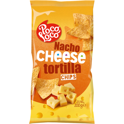 Poco Loco Tortilla Sajtos ízesítésű Kukoricachips 200 G