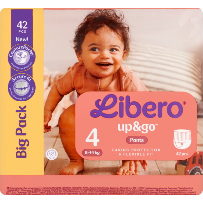 Libero Up&go Bugyipelenka, Méret: 4, 8-14 Kg, 42 Db