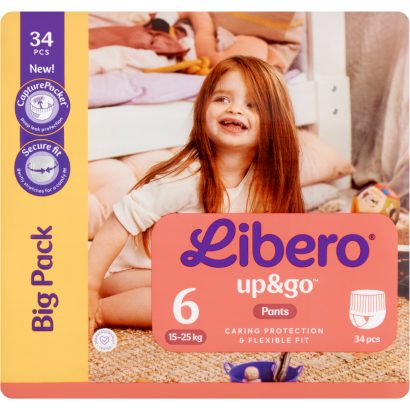 Libero Up&go Bugyipelenka, Méret: 6, 15-25 Kg, 34 Db