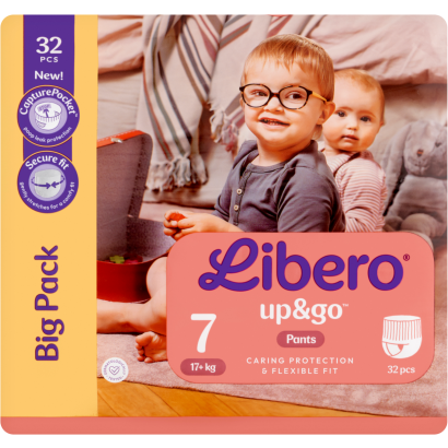 Libero Up&go Bugyipelenka, Méret: 7, 17+ Kg, 32 Db