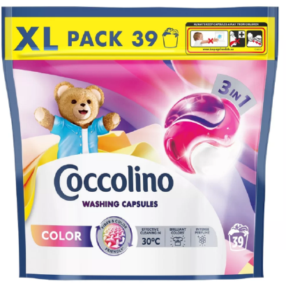 Coccolino Color 3in1 Mosókapszula 39 Mosás